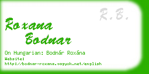 roxana bodnar business card