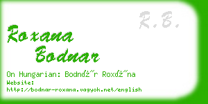roxana bodnar business card